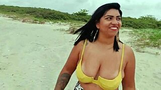 Can you believe we took the young carioca to the beach for outdoor sex?