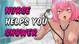 Ever Dream of an ASMR Nurse Washing Your Cock in Shower Roleplay?
