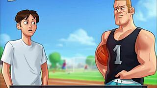 Summer-themed anime porn game with interactive gameplay and visual novel elements