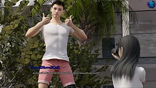 3D cartoon of Asian girl in Matrix Hearts Blue Otter game