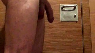 Public restroom jerk off