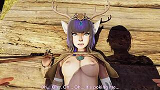 3D porn with POV feature in Viking village
