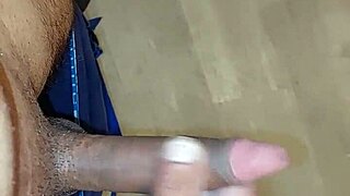 Gay cumshot on the hotel mattress