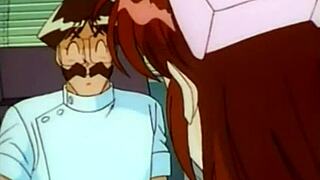 Hentai scene with intense pounding and a throbbing hard shaft