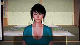 Adult animated walkthrough of a perverted game called My new family 387
