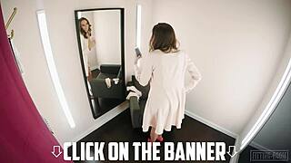Katya Clover's obsession with stockings in the fitting room
