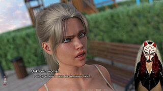 Holy cow! Gamer girl plays porn game in The Golden Boy Ep 3!