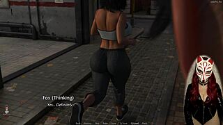 A young adult plays a porn game called Dult PC Game
