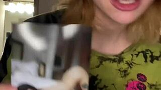 Horny amateur's double orgasm during panty bank purchase