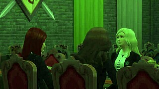 Lesbians Hermione, Ginny, and Luna in naughty 3D cartoon
