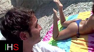 hey, wanna see a horny guy bang a stunning mulatto by the sea?