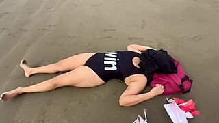 On Mexico beach, I grope a young Latina's tits before fucking her ass