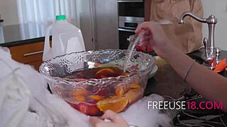 Charly Summer and her friends have free sex in a haunted house