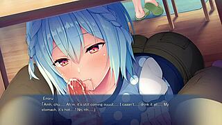 More hot scenes of staying at home: Busty hentai action continues