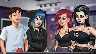 Steamy anime visual novel with erotic story and PC gameplay