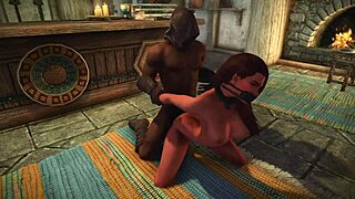dark desires unfold with adrianne in skyrim's rough anal game