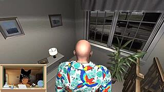 3D cartoon of young lady Sonia dancing and teasing