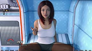 Stranded in space with a bisexual teen for a threesome