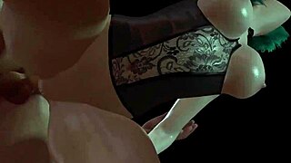 Hot green-haired girl gets rough anal in 3D porn game