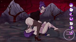 Raven Fucks Herself in Futanari Version of Wild Cartoon Game