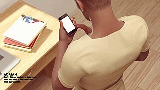 3D animated porn video with POV feature and visual novel gameplay