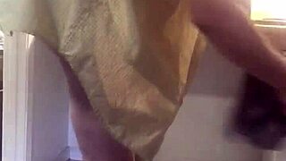 gay plumber busted playing with dildo in wild solo