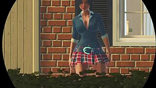 3D animated porn with a beautiful woman tied up