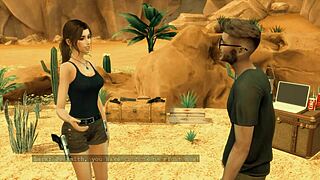 Sims 4 Tomb Raider parody with Egyptian phalos action