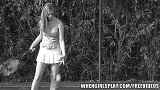 Taylor Vixen Spills on Fucking a Hot Redhead Tennis Player Hard