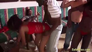 African sex party with deep throat and facial scenes