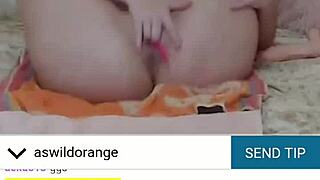 Young cam girl's watery moment on chaturbate