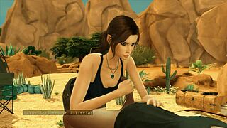Sims 4 Tomb Raider parody with Egyptian phalos action