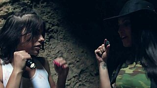 Hey, join Adriana Chechik and Kissa Sins for wild licking on a rainy camping trip