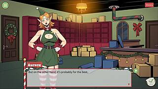 3D game of sexy Mrs. Santa teasing with anal plug