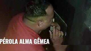 Gay amateur visits blowjob parlor with friend