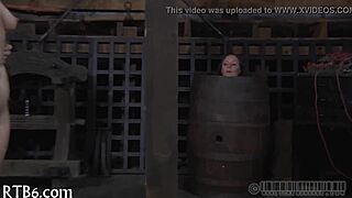 Severe punishment with a whip for an innocent looking woman