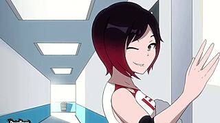 ruby's steamy workout creampie in animated showers