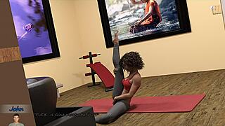 Gorgeous Gina Touches Pussy Through Yoga Pants in City