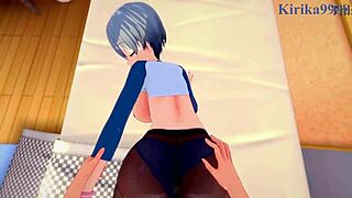 Hana and Tsuki Uzaki in wild POV hentai sex