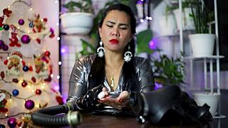 Black latex gloves fetish ASMR video