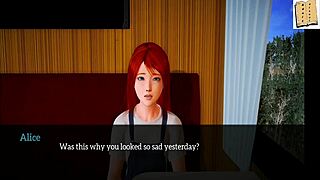 3D animated adult visual novel walkthrough: My new family 182