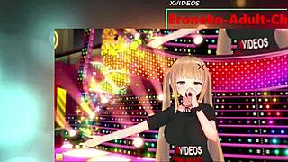 3D animated video of jk Asami with a beautiful body and sexual skills