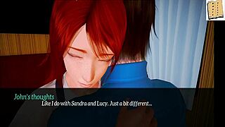 3D animated adult visual novel walkthrough: My new family 182