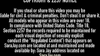 Lustful Lesbians Sara Jay Lick and Ride in Stockings