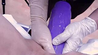 hey, ready for this massive dildo in a wild gyno exam? tell me how it feels!