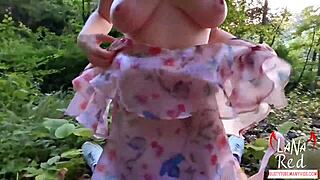 Big natural tits homemade brunette gets a big dick cum inside her mouth