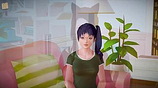 A young woman with small bosom meets her new step-father