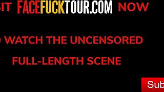 Hardcore face fuck tour with skinny Latina teen