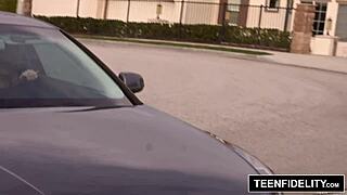 Aubrey Sinclair's wild ride with cumshots and facials from a young man