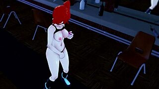Beautiful boobs bouncing in 3D hentai video